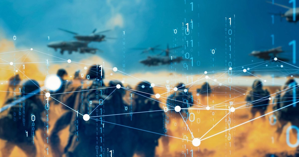 Battlefield image illustrating military spending and security