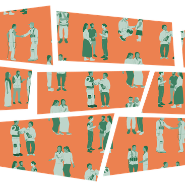 Graphic illustration of protection figures